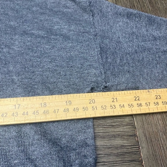 Verve Ami Asymmetric long Sleeve Cowl Neck Lightweight Sweater Gray Size M - Picture 3 of 6